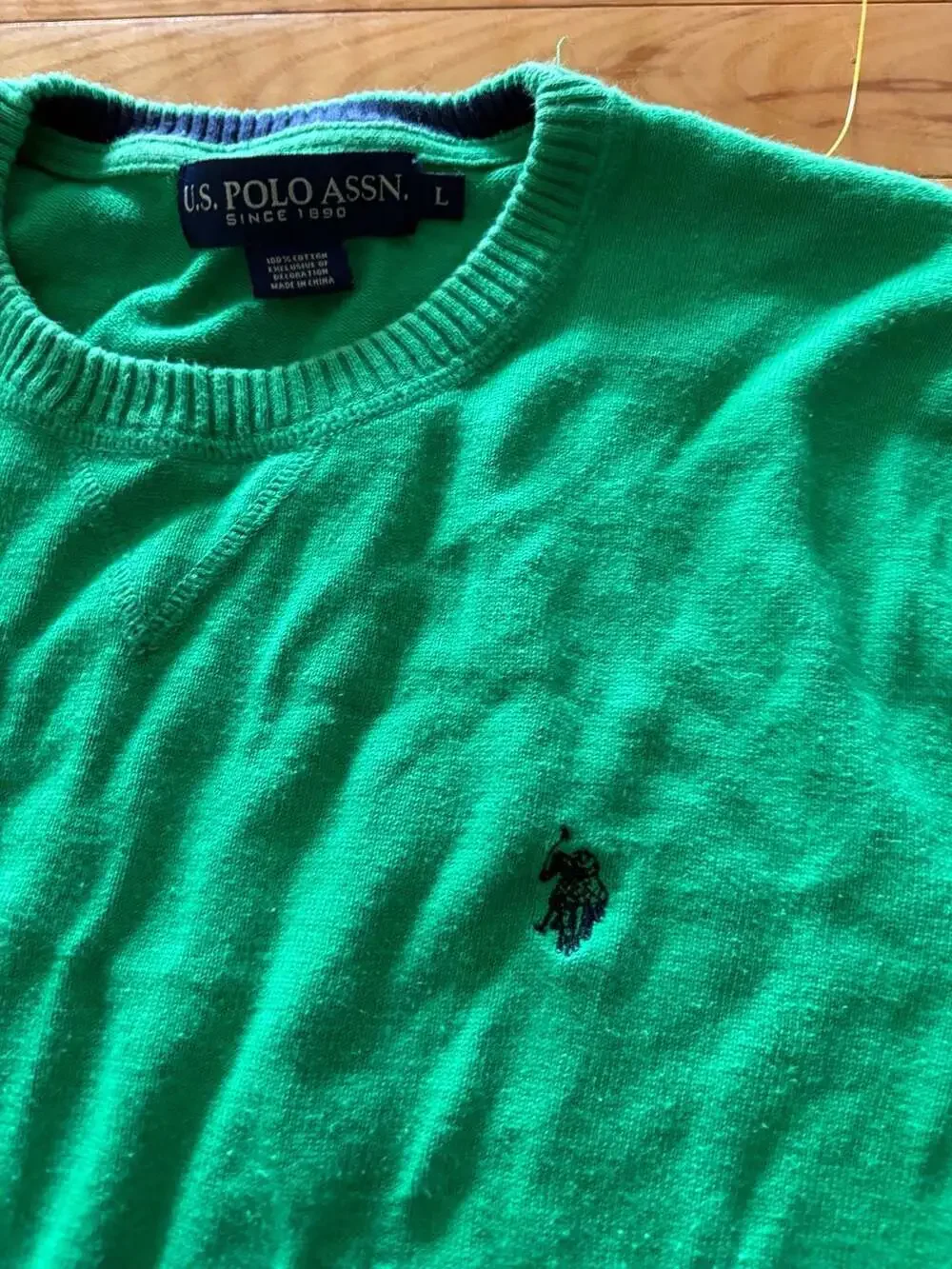 U.S. Polo Assn. Men's Crewneck Cotton Sweater - Green